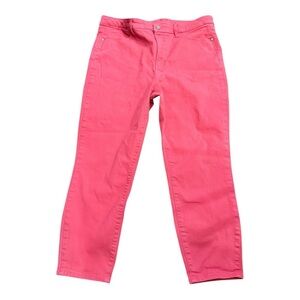 Talbots High Waist Flawless Jegging Crop Size 14 Pink